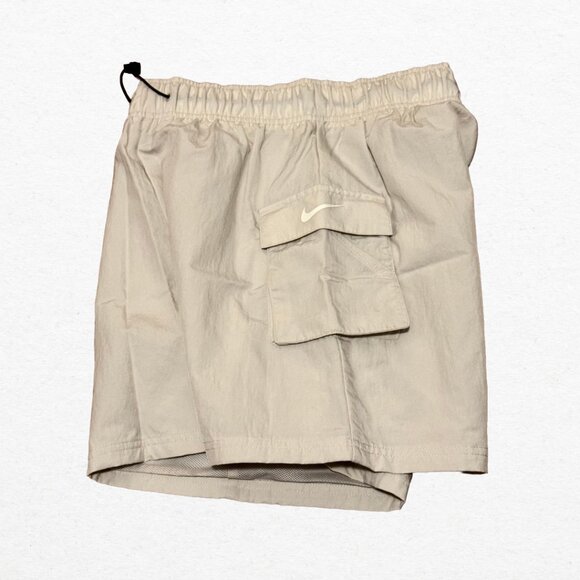 Nike Sportswear Off-White Active Nylon Polyester Athleisure Shorts Size Small - Picture 3 of 10